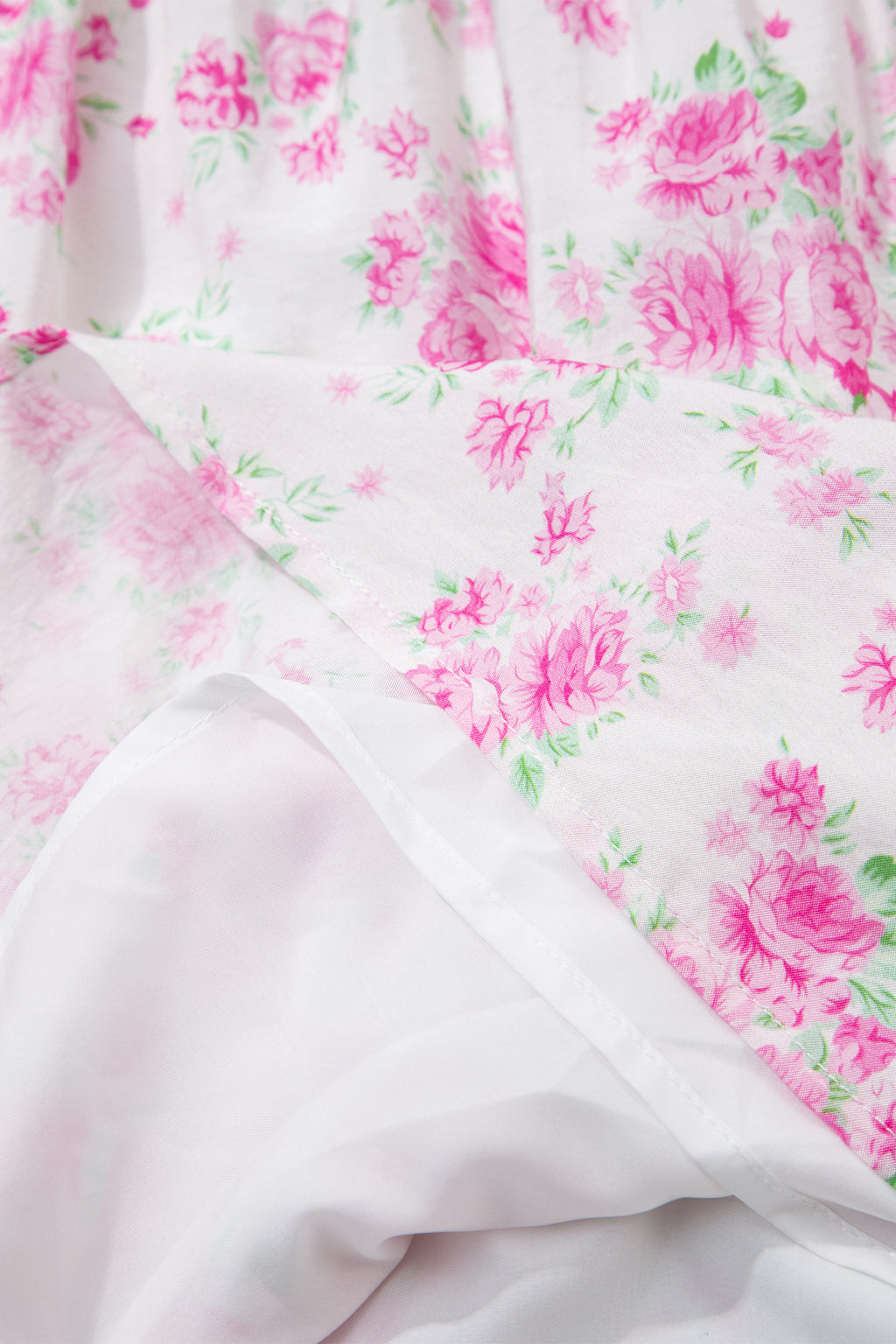 Pink Floral Print Square Neck Ribbon Knot Back Cute Mini Dress